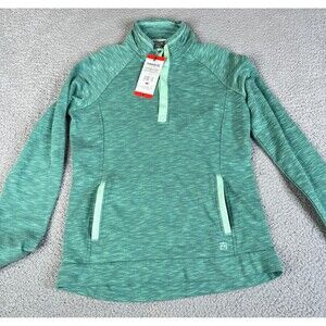 Avalanche Loma Sweatshirt Womens M  Heathered Green 1/4 Snap Pullover Sweater